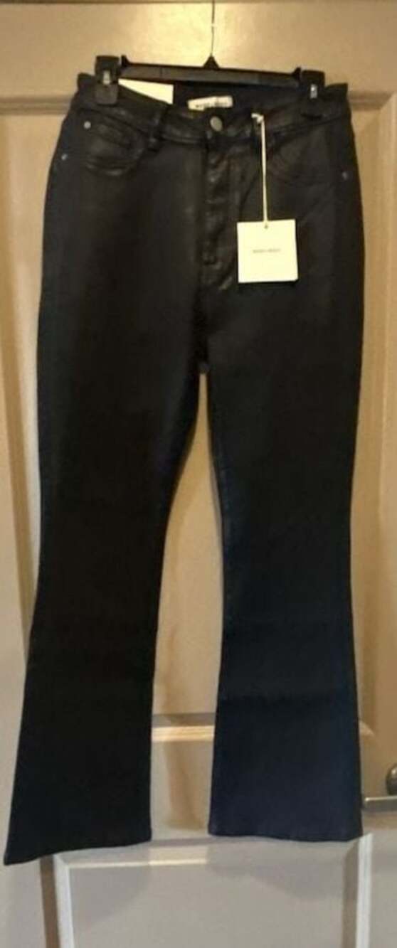 Warp+Weft Nao Stretch Coated High Rise Bootcut Jeans
